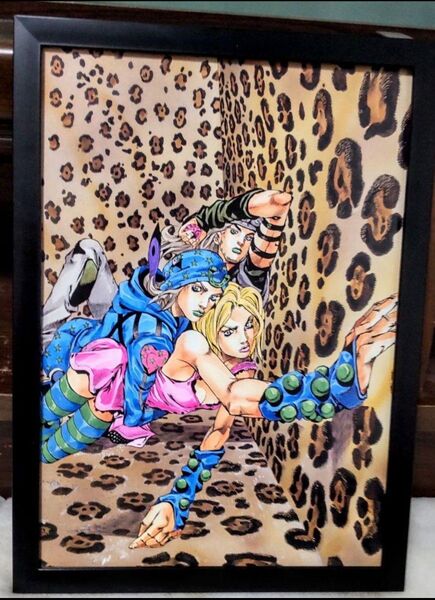 【717】 ジョジョの奇妙な冒険 7部 SBR ジャイロ・ジョニィ・ルーシー 【額装両面 A4ポスター】
