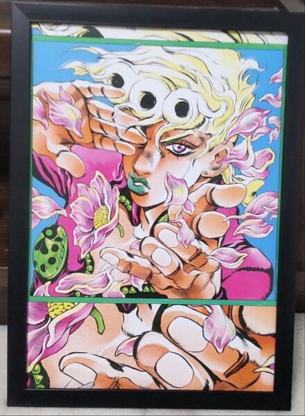 【510】ジョジョの奇妙な冒険 5部 黄金の風 ジョルノ・Gエクスペリエンス【額装両面 A4ポスター】