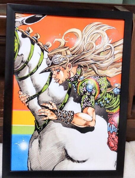 【723】 ジョジョの奇妙な冒険 7部 SBR ジャイロ・ジョニィ 【額装両面 A4ポスター】