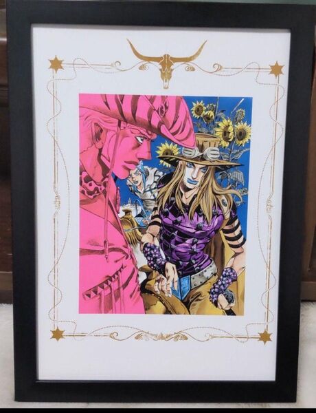 【705】ジョジョの奇妙な冒険 7部 SBR ジャイロ・ジョニィ・ディエゴ【額装両面 A4ポスター】