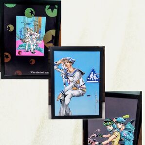 【166】ジョジョの奇妙な冒険 ジョジョリオン 東方定助・広瀬康穂ポスター×3枚 額×1枚【額装A4ポスター】