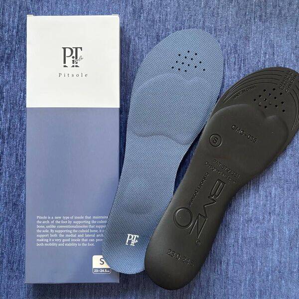 Pitsole 中敷き インソール Sサイズ(23~24.5cm) ブルー系 一足分 男女兼用