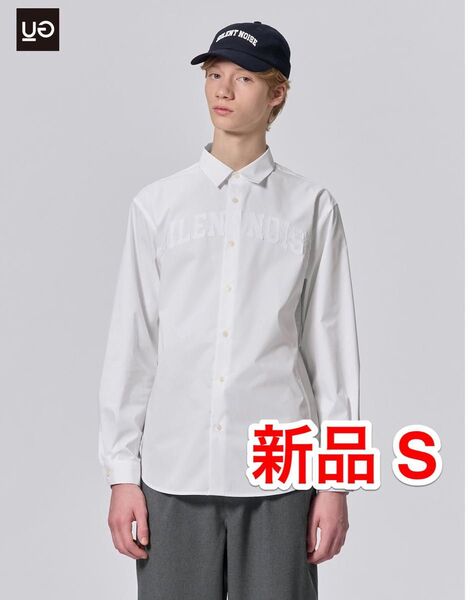 GU×UNDERCOVERブロードシャツ ホワイトSサイズ UG アンダーカバー 長袖シャツ