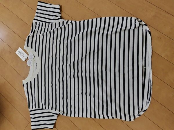 ハートマーケット ボーダーTシャツ 綿100% フリーサイズ タグ付き試着のみ