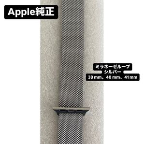 Apple Watch SE 純正 ミラネーゼループ バンド シルバー 40mm