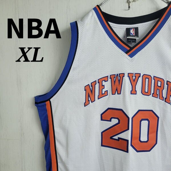 NBA Reebok☆ユニフォーム 52(XL) 白 アラン・ヒューストン ニューヨークニックス