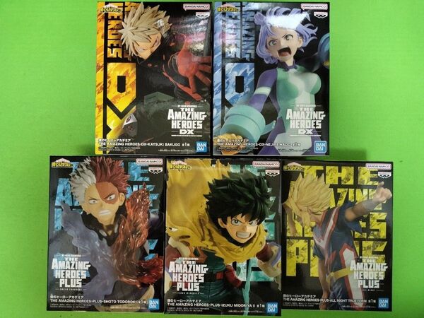 【特価】僕のヒーローアカデミア AMAZINGHEROES 緑谷出久 爆豪勝己 轟焦凍 波動ねじれ オールマイト5体セット