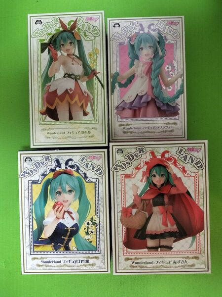 初音ミク Wonderland フィギュア 親指姫&赤ずきん&白雪姫&ラプンツェル 4体セット