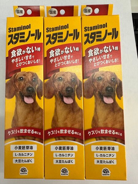 (新品)アース 栄養補給ペースト スタミノール 100g 犬用 【×3個セット】