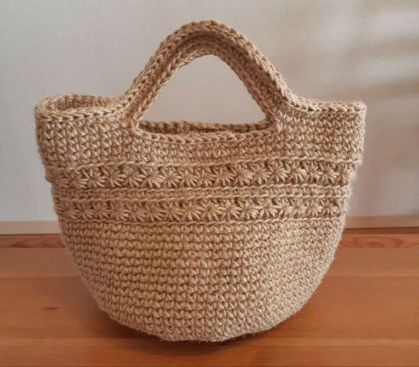 麻ひもバッグ ハンドメイド