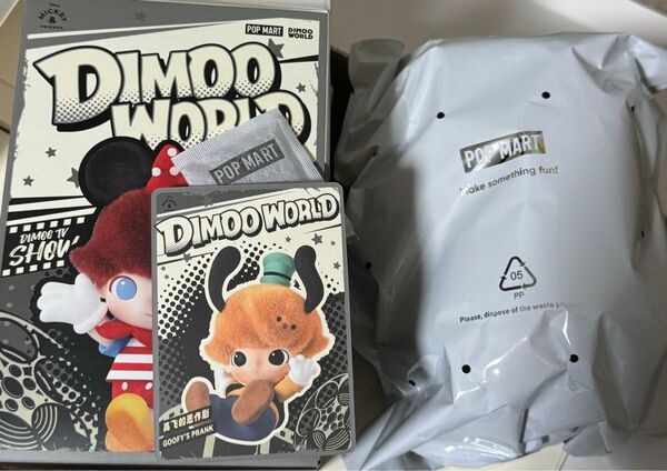 popmart dimoo world disneyシリーズ ぬいぐるみキーチェーン グーフィー