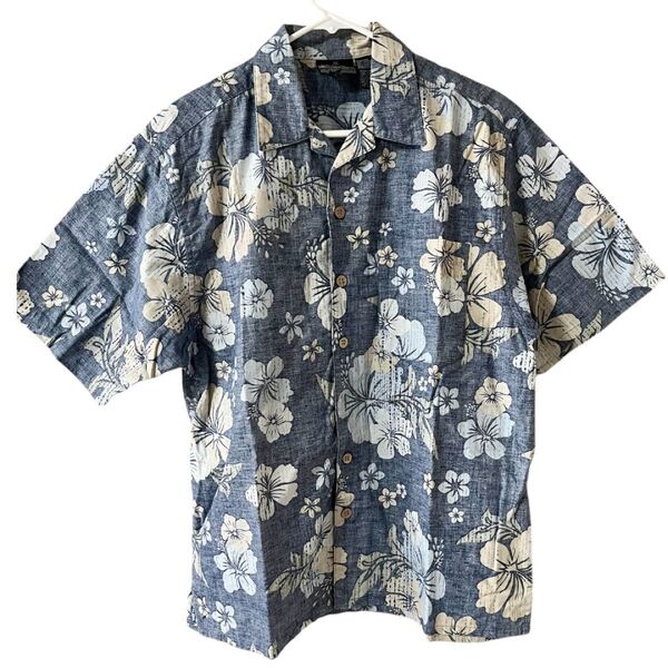 OP オーシャンパシフィック アロハシャツ リバースプリント M ハワイアン 半袖シャツ