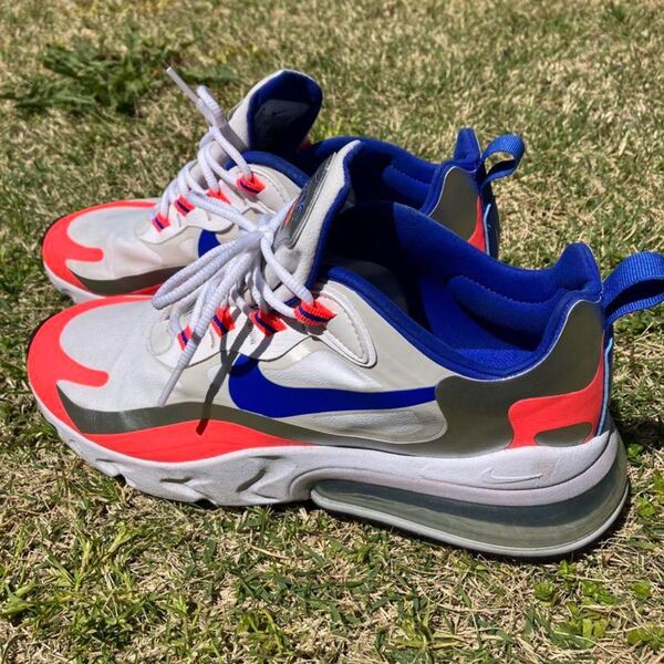 Nike Air Max リアクト グレー/オレンジ/青 No.1078