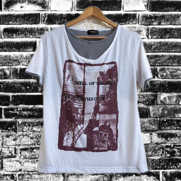 00's お兄系 平成 Y2K grunge フェイクレイヤード 半袖Tシャツ