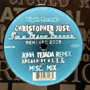 12inchレコード CHRISTOPHER / JUST I'M A DISCO DANCER (REMIXED 2005)