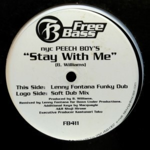 12inchレコード NYC PEECH BOY'S / STAY WITH ME