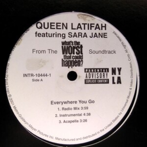 12inchレコード　 QUEEN LATIFAH / EVERYWHERE YOU GO feat. SARA JANE