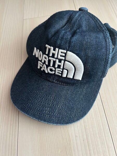 THE NORTH FACE デニムキャップ メッシュキャップ ネイビー ユーズド キッズM