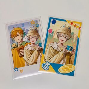 にじさんじ おでかけOriensランダムチェキ風カード 緋八マナ 宇佐美リト