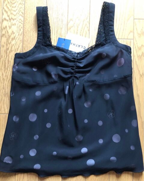 クレイサス カメリア柄シフォンキャミソール トップス ノースリーブ