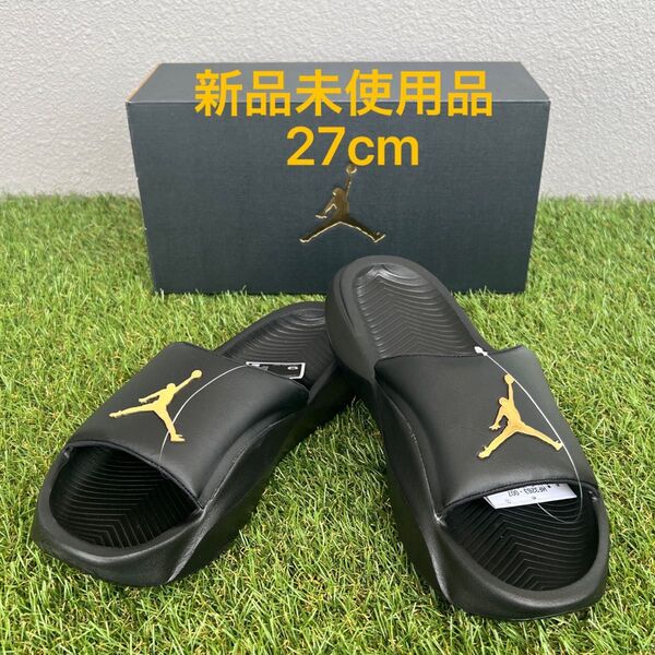 NIKE ジョーダン フランチャイズ スライド サンダル 27cm ブラック×ゴールド