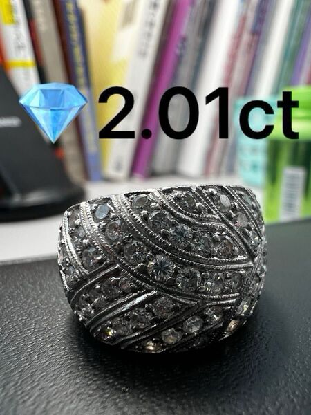 高級 Pt950 プラチナ ダイヤモンド リング 2.01ct 2.00 1.00 1.5 好きな方へ 鑑別書付き和柄