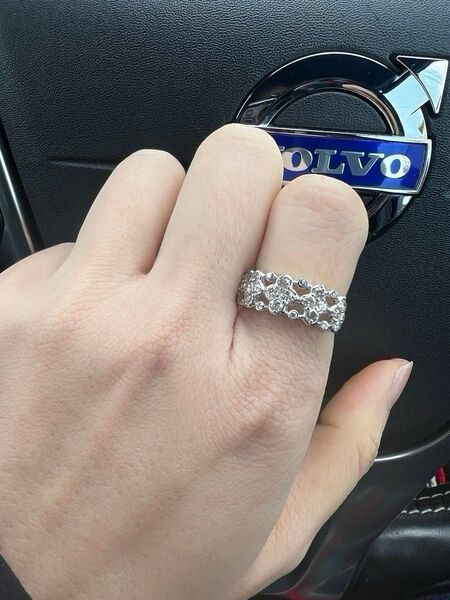 激安 Pt900 1.00ct プラチナ ダイヤモンド リング 9号 幅広い 透かし 1.00 0.5ct 好きな方へ