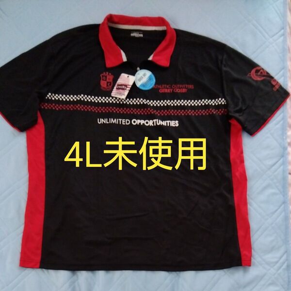 大きいサイズのメンズ半袖tシャツ Gerry Cosby 半袖シャツ 4L 未使用 タグ付き ブラック レッド 黒 赤
