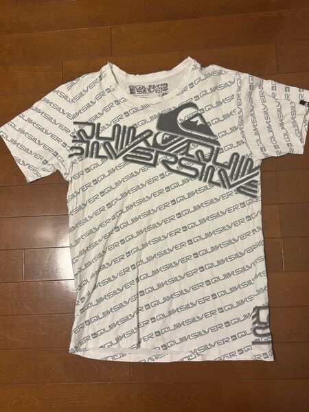 QUIKSILVER クイックシルバー Tシャツ ロゴ ホワイト×グレー