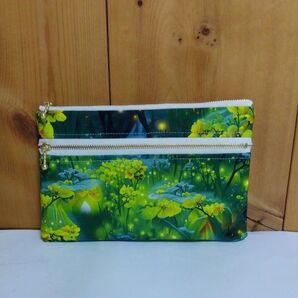 ダブルファスナーポーチ ハンドメイド