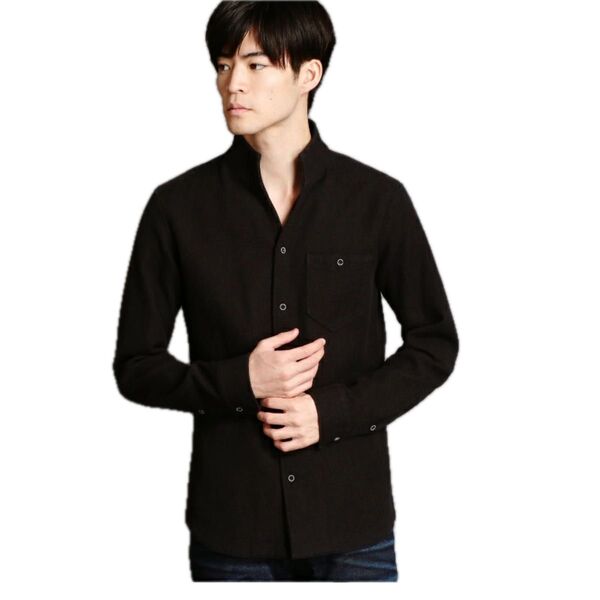 NICOLE CLUB FOR MEN イタリアンカラーシャツ ニコル 春用 M ジャケット 長袖シャツ ブルゾン