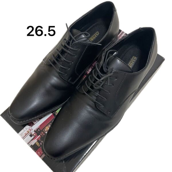 ブラックドレスシューズ Oxford field ビジネスシューズ ビジカジ 革靴 ビジネスシューズ 未使用に近い ブラック 靴