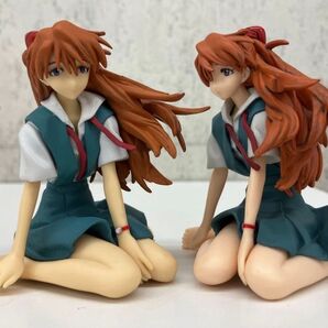 原型師:山本苦力猿 SEGA アスカ ラングレー フィギュア 初期&後期版 2種セット 第壱中学校 女子指定制服 緊急事態 外箱無