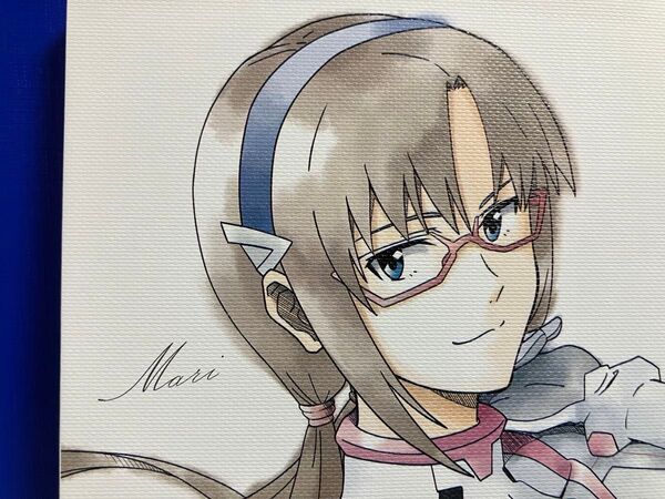 【推しクーポン】2024年 一番くじ G賞 真希波 マリ イラストリアス キャンバスアート 水彩画タッチ ミニキャンバス 外袋付