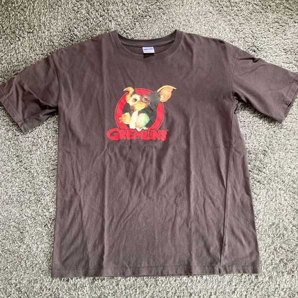 グレムリン Tシャツ ゆったりTシャツ ヴィンテージ風チャコールグレー プリントTシャツ 映画 ムービー ギズモ