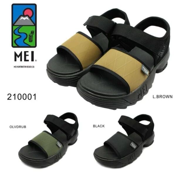 メイ MEI メンズストラップサンダル ブラウンスポーツサンダル sizeL27.0大きめ