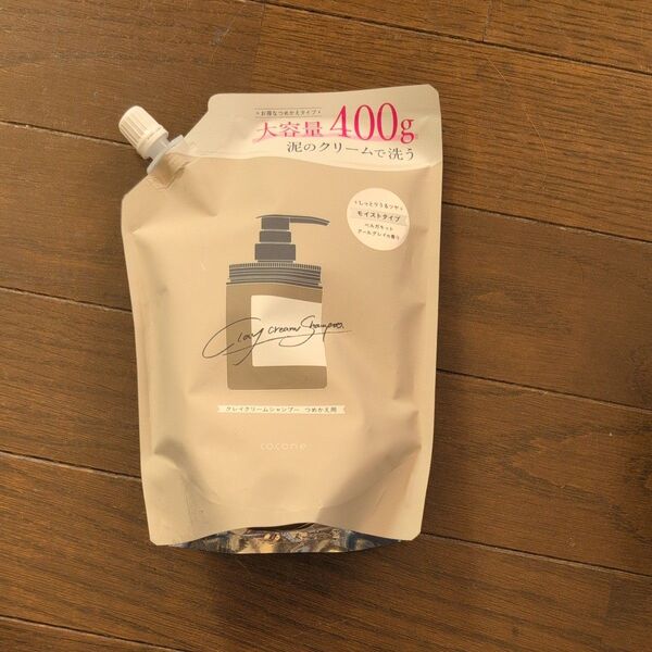 cocone クレイクリームシャンプー 詰め替え 400g モイスト