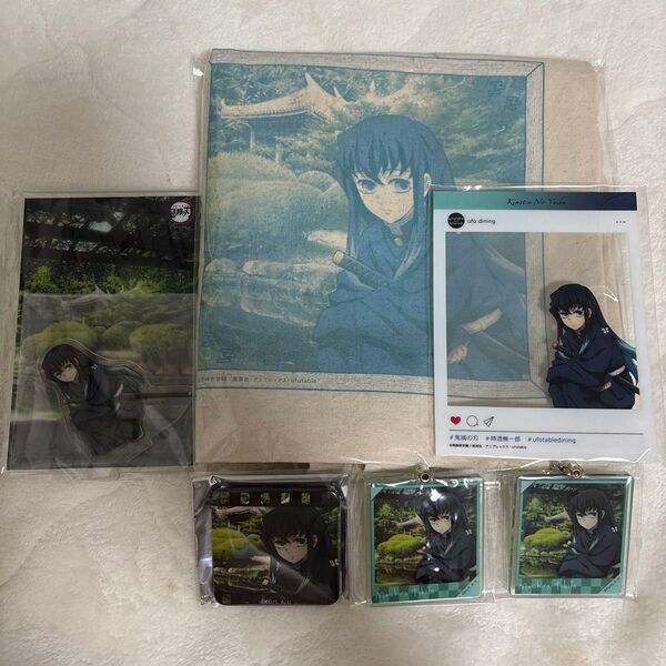 鬼滅の刃 時透無一郎 ヒロマ ufotable トートバッグ 背景付きアクリルスタンド スクエア缶バッジ SNS風カード アクキー