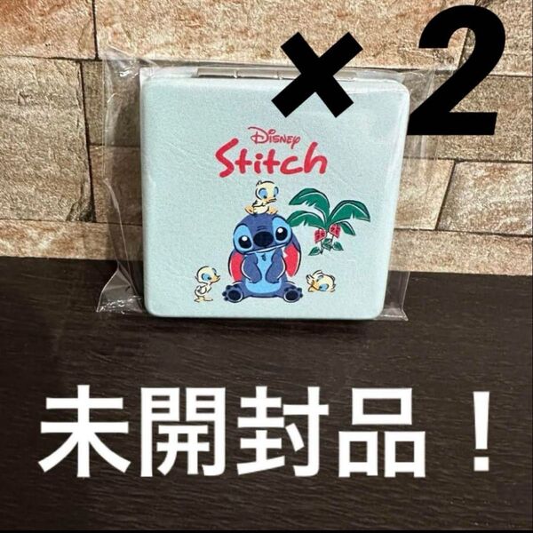 ディズニーストア ノベルティ スティッチ コンパクトミラー 手鏡 非売品 2点