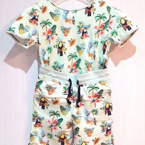 H&M キッズ トロピカル柄 上下セット 120サイズ