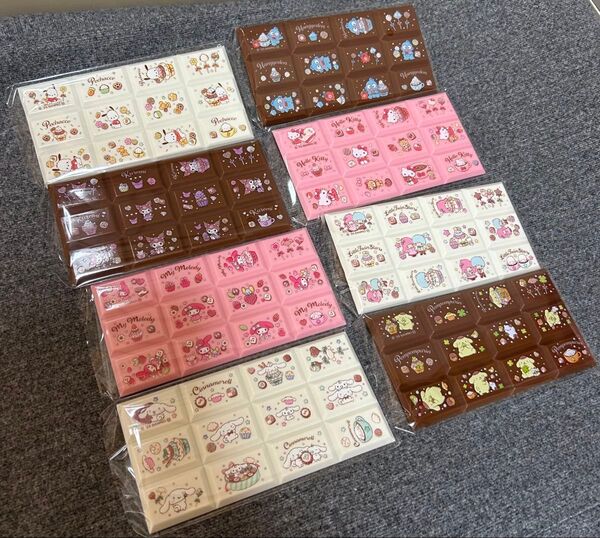 サンリオ チョコ風 ブロックシール ちょこぶろっくしーる 全8種類 コンプリート