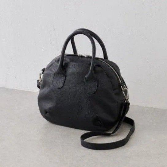 新品 タグ付き ビアズリー ラウンドミニボストンバック