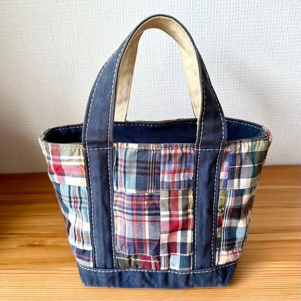 L.L.Beanパッチワーク ミニトートバッグ キャンバス