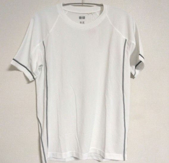 ユニクロ 半袖 Tシャツ 無地 ホワイト 白 Sサイズ ドライex 送料無料