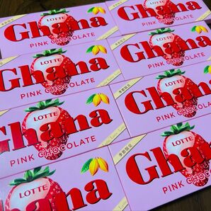 LOTTE Ghana ピンクチョコレート 8個セット 季節限定