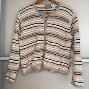カーディガン 長袖 ボーダー 古着