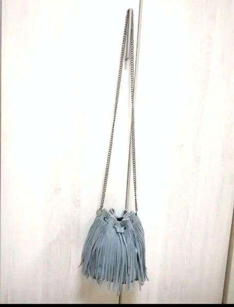 美品。STELLA McCartney ファラベラ フリンジ巾着 ショルダーバッグ