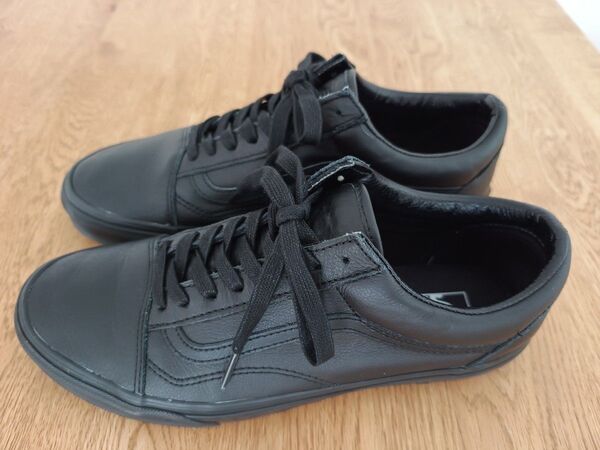 VANS OLD SKOOL LEATHER BLACK VN0003Z6L3A 28.5