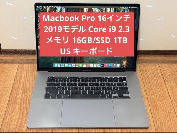 Apple Macbook Pro 16インチ 2019 i9 2.3GHz メモリ16GB SSD 1TB RP 5500M