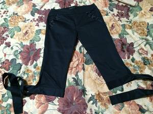  clothes pants bottoms * Jill Stuart JILL STUART cotton satin slacks black black chinos 